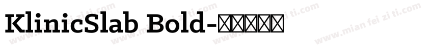 KlinicSlab Bold字体转换
